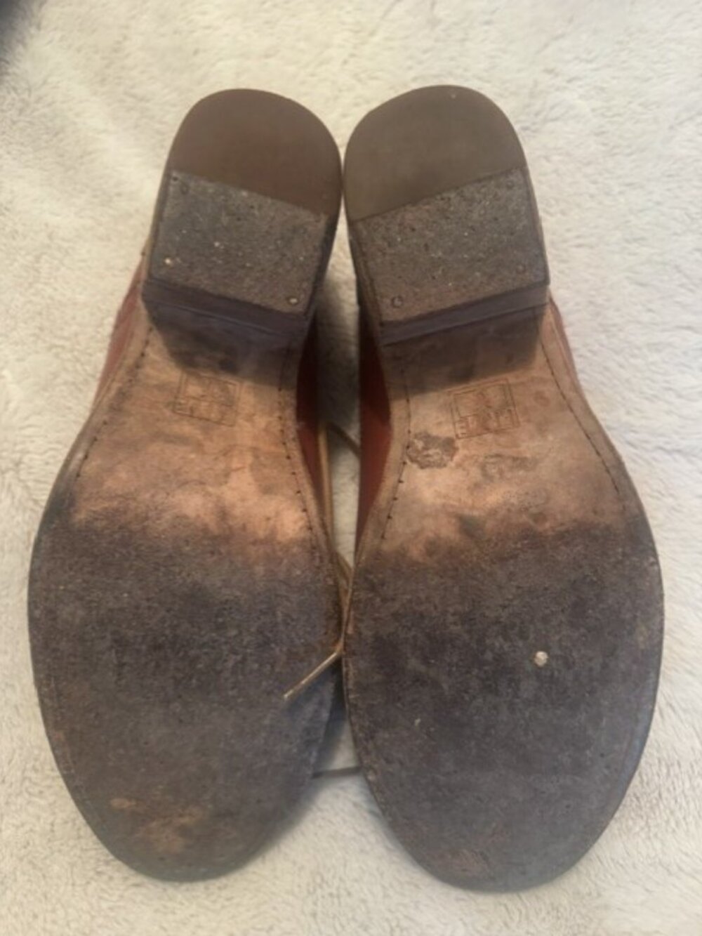 Frye Brown Leather Wingtip Lace-Up Heeled Oxfords - Picture 8 of 8